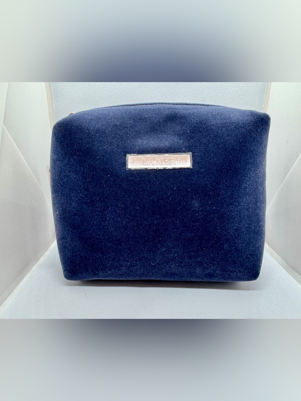 LA MER Blue Velvet Cosmetic Bag